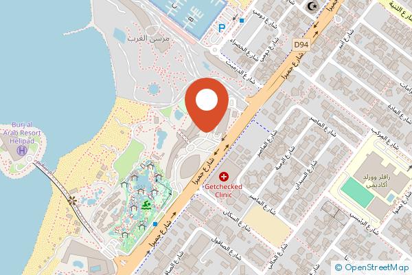 Jumeirah Beach Hotel Dubai on the map
