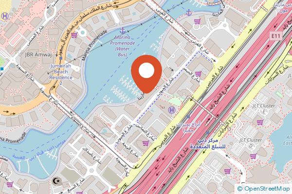 Vida Dubai Marina and Yacht Club on the map