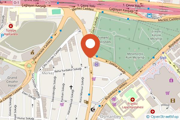 Istanbul Marriott Hotel Sisli on the map