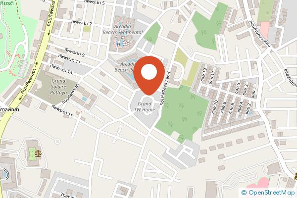POTTERLAND Luxury Pool Villa Pattaya Walking Street on the map