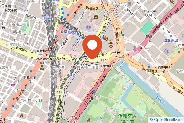 Conrad Tokyo on the map