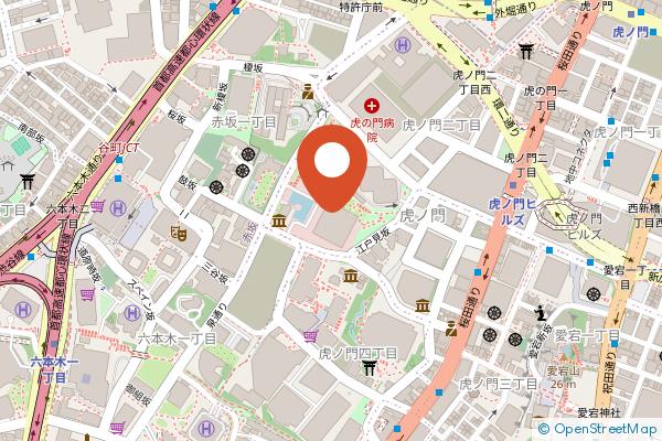 The Okura Tokyo on the map